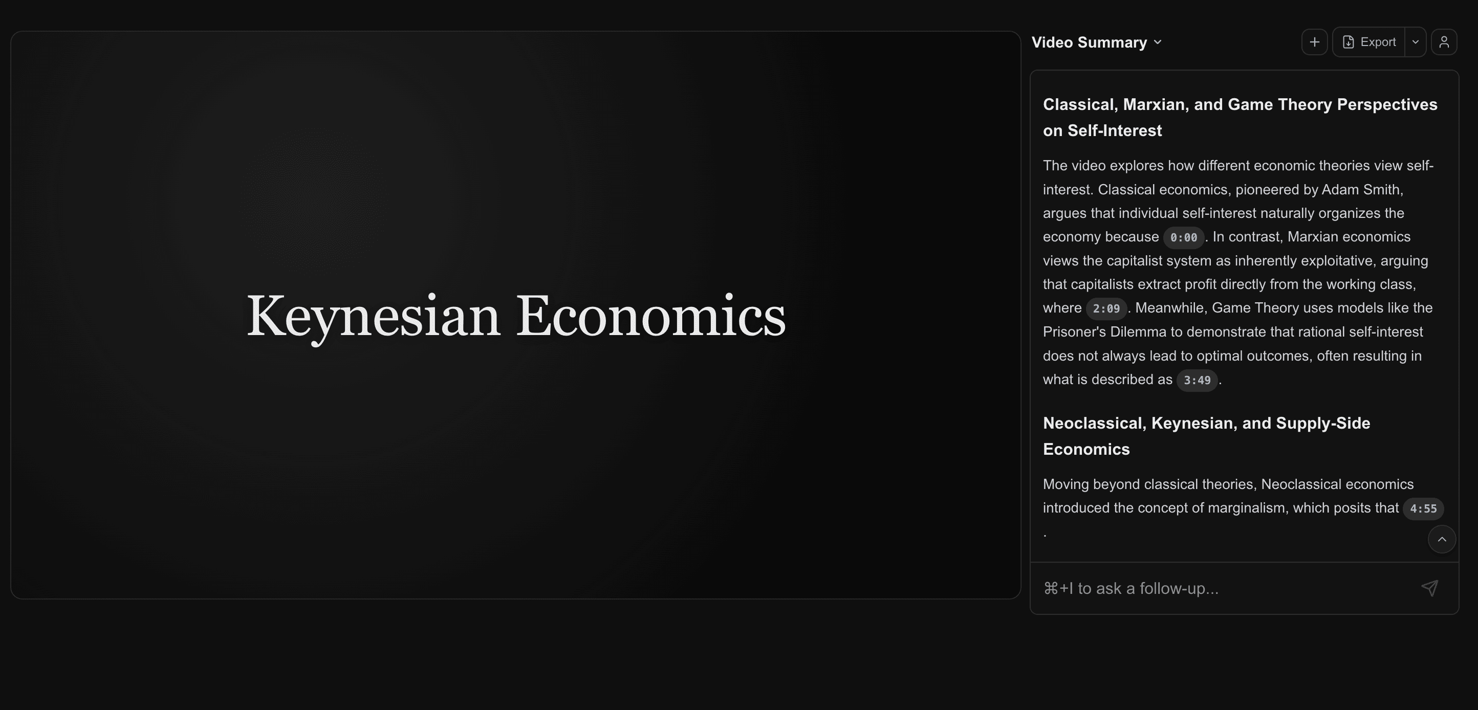 Resensa — UI расширения внутри YouTube